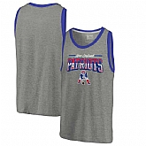 New England Patriots NFL Pro Line by Fanatics Branded Throwback Collection Season Ticket Tri-Blend Tank Top - Heathered Gray